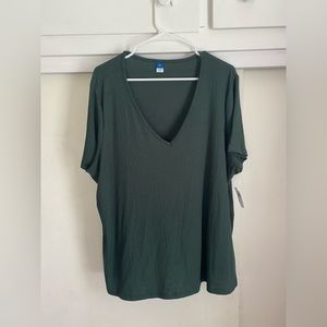 Old Navy Luxe v-neck ribbed shirt